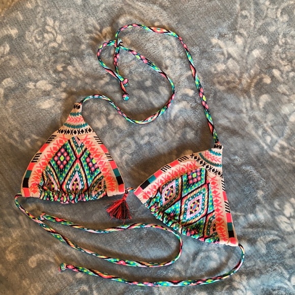 Bikini triangle top ONLY XS Aztec pattern sting - Picture 1 of 7